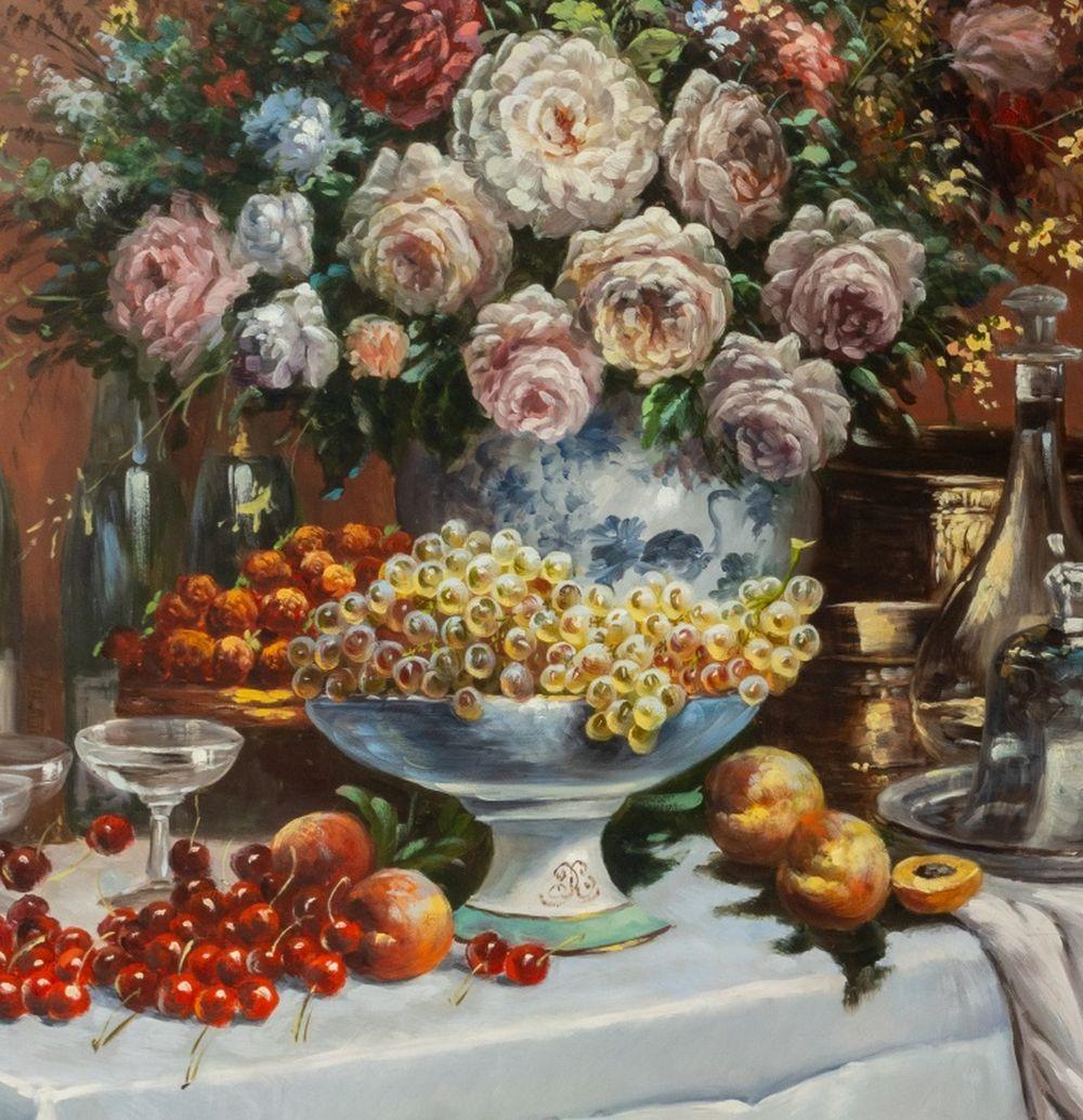 Floral Still Life - Realist Painting by Francois Gabriel