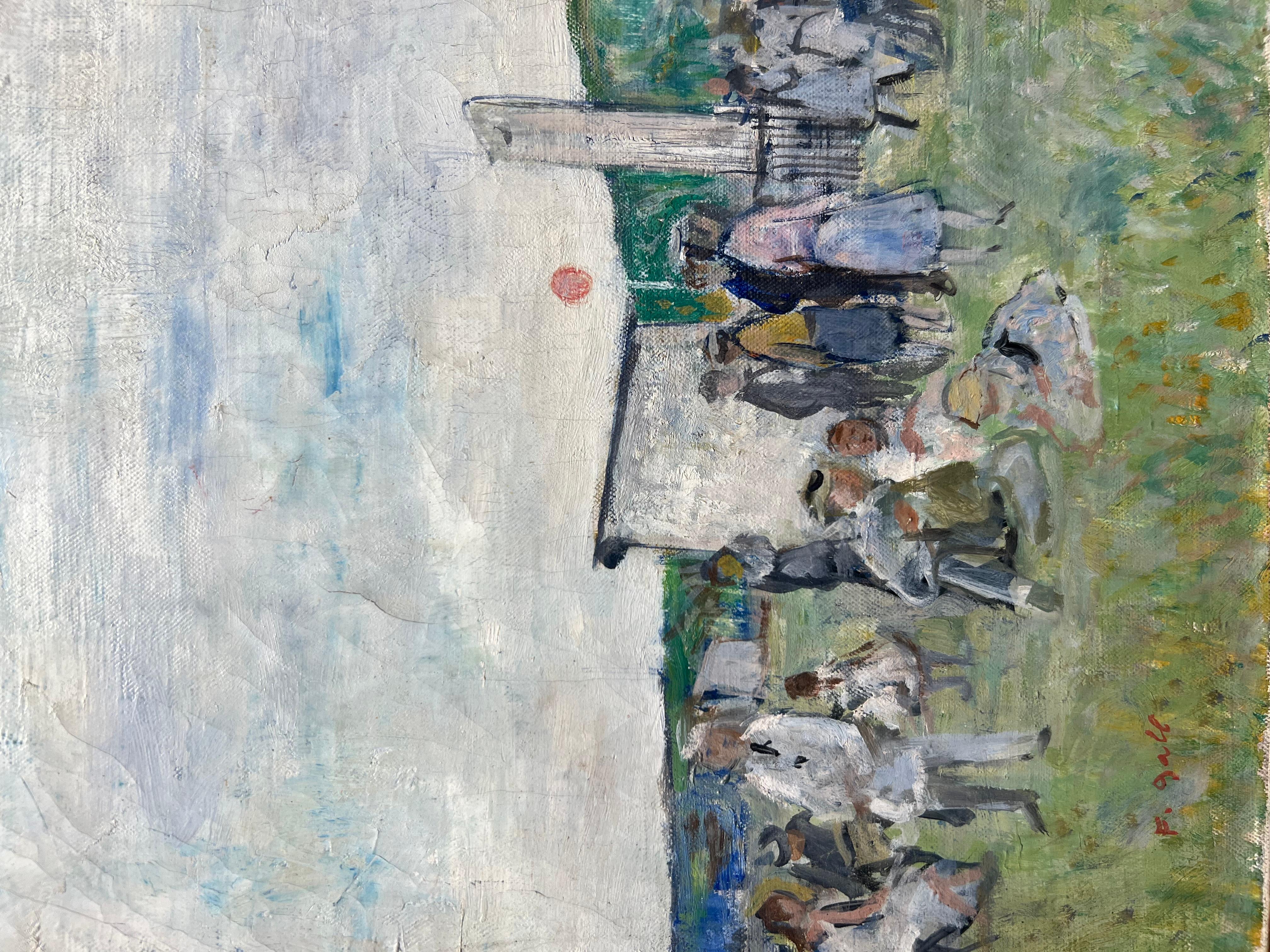 At the Races - Painting by François Gall