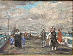 Scena francese su un ponte
