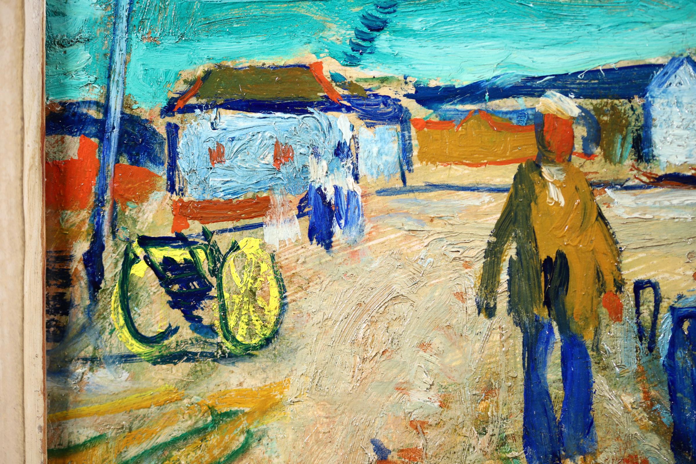 Harbour - Camaret - Post Impressionist Oil Figure in Landscape by Francois Gall 3