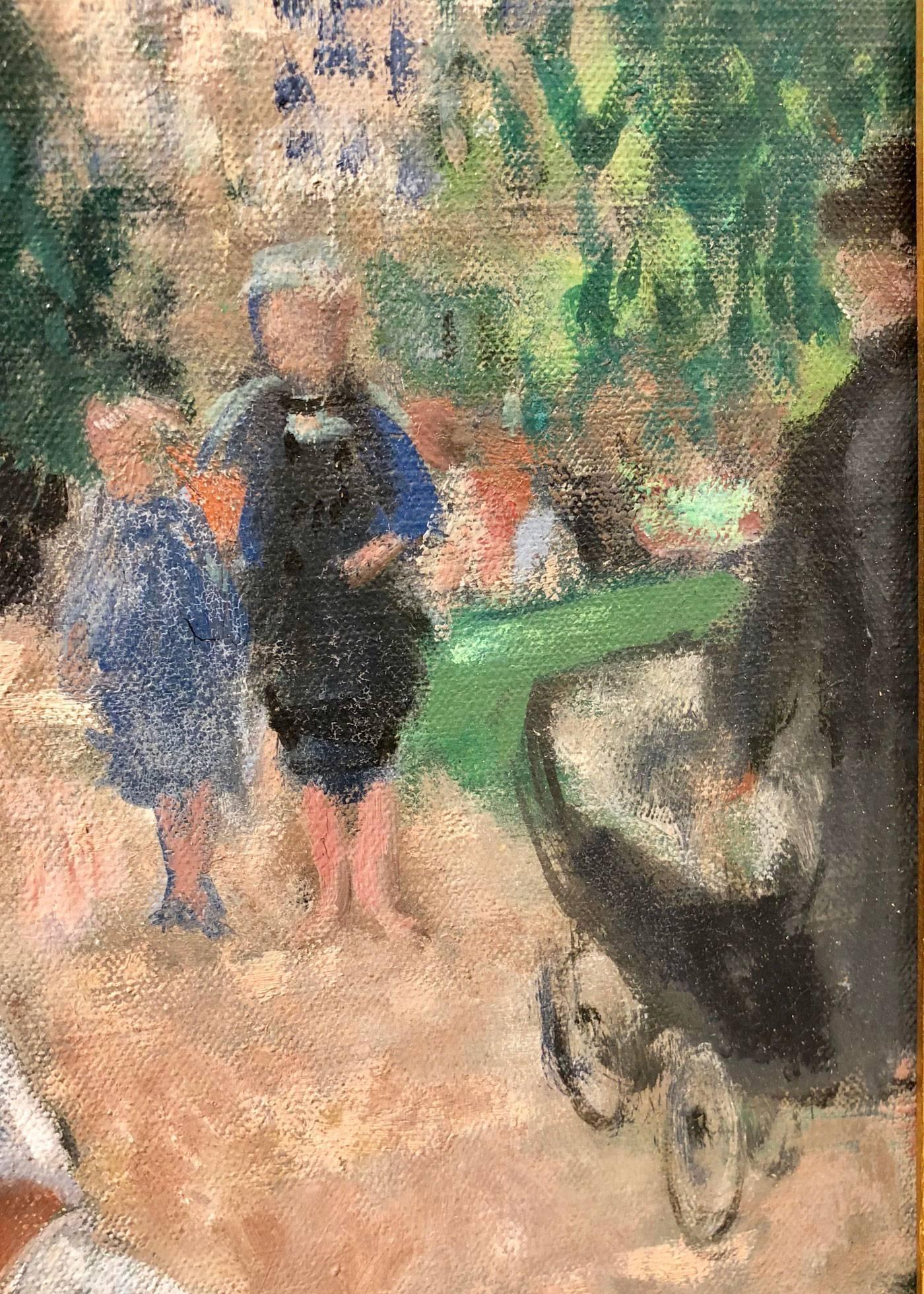In the Park, Paris - Impressionist Painting by François Gall