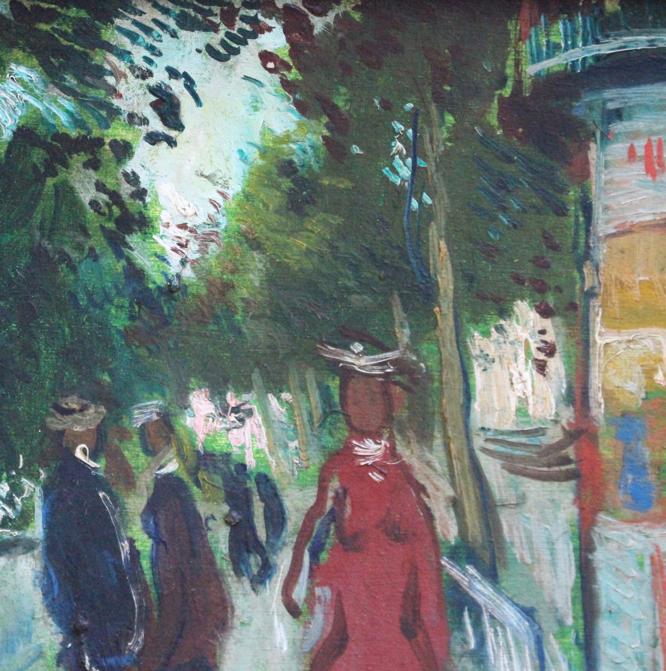 Les Grands Boulevards - Paris - Impressionist Painting by François Gall