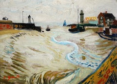 Low Tide - Honfleur - Post Impressionist Coastal Landscape by Francois Gall