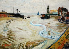 Low Tide – Honfleur – postimpressionistische Küstenlandschaft von Francois Gall