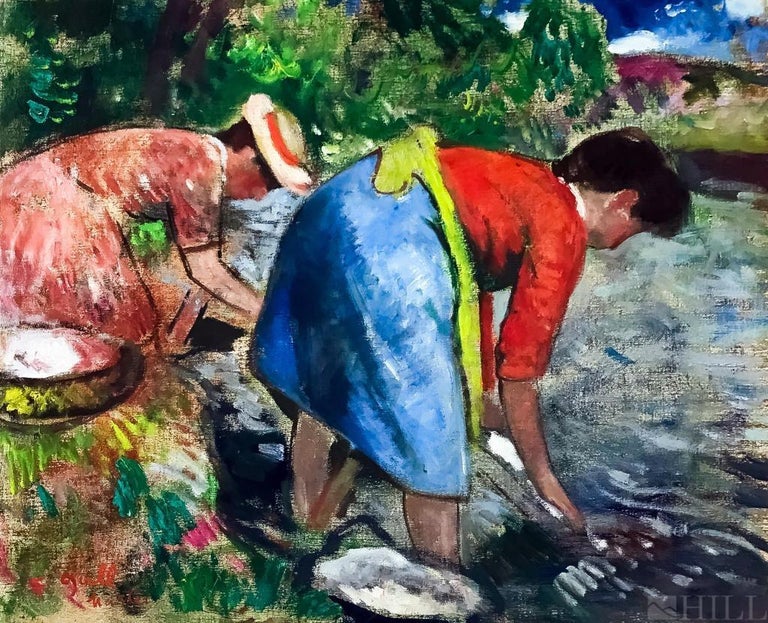 The Washer Women - Painting by François Gall