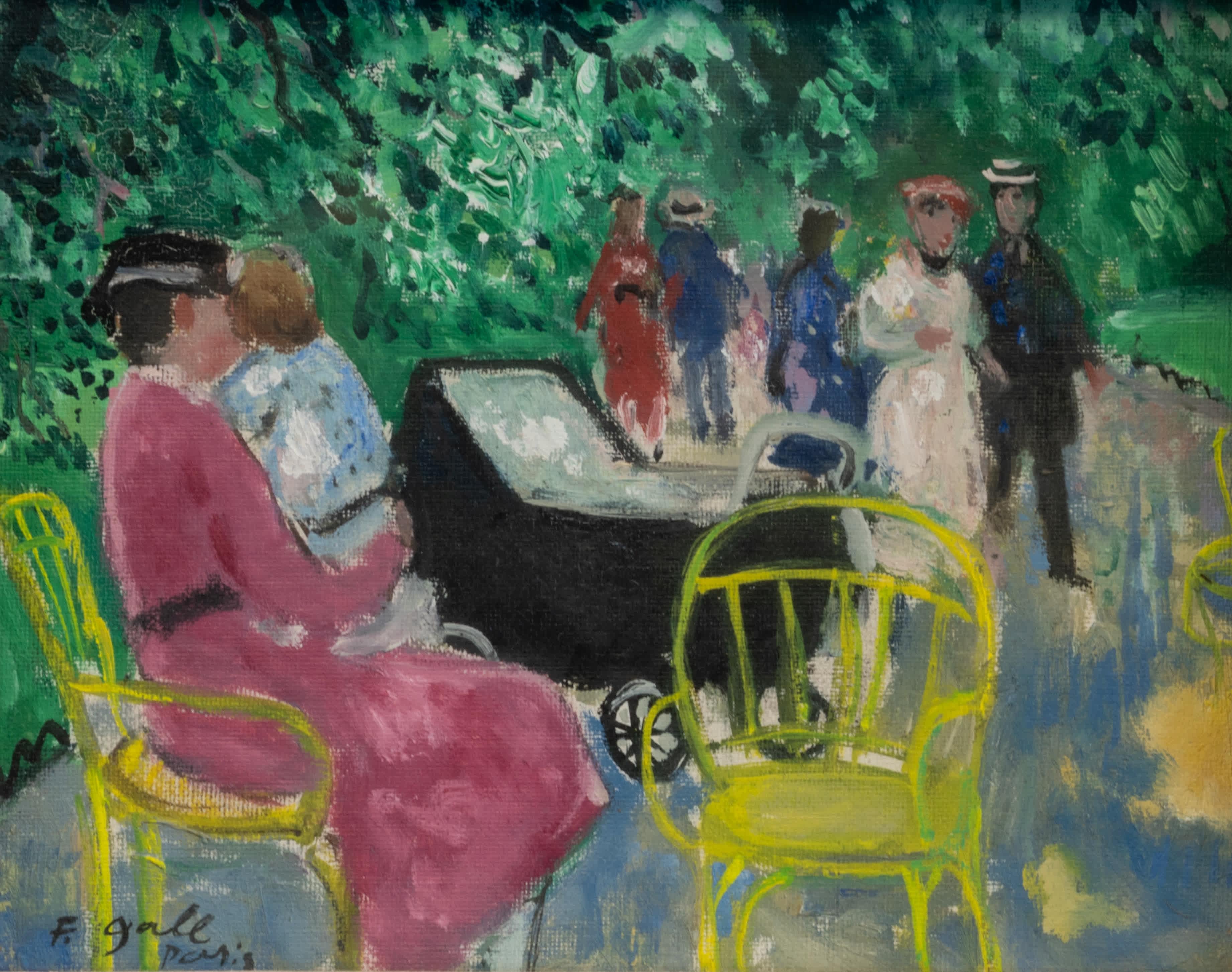 Paseo por el parque - Painting Impresionista de François Gall