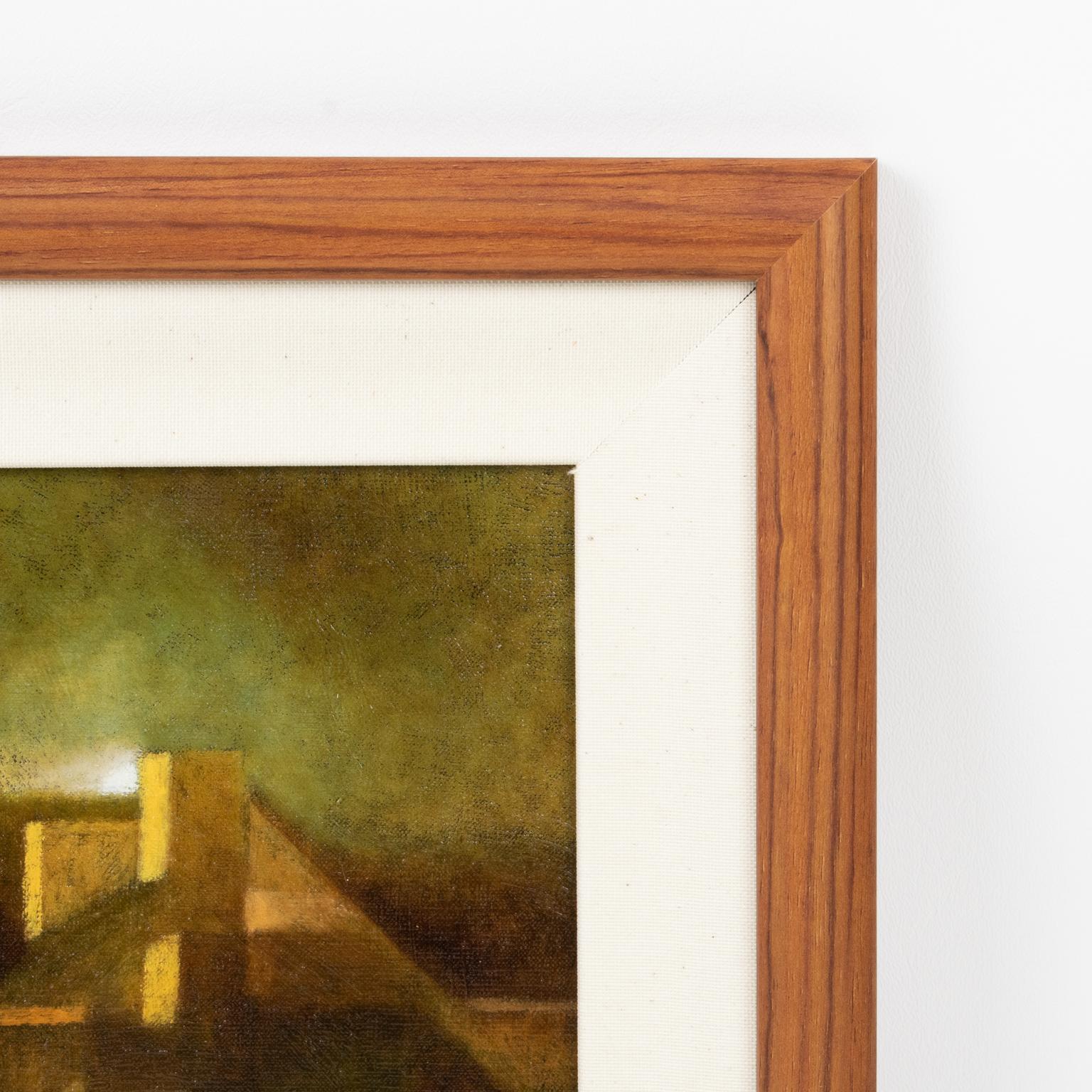 Paysage abstrait Chiaroscuro, peinture à l'huile sur toile de Francois Gentilini en vente 10