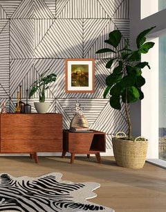 Abstract Chiaroscuro Landscape, Oil on Canvas Painting by Francois Gentilini