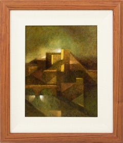 Paysage abstrait Chiaroscuro, peinture à l'huile sur toile de Francois Gentilini