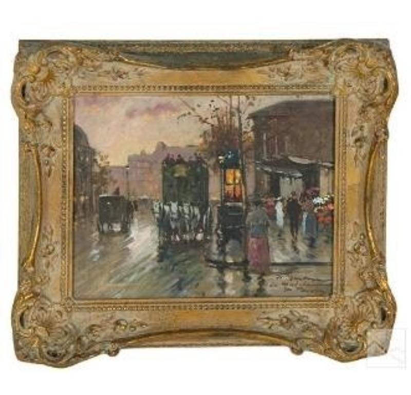 Francois Gerome - Paysage de la ville de Paris en vente 2