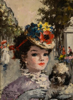 Parisian Lady with a Poodle