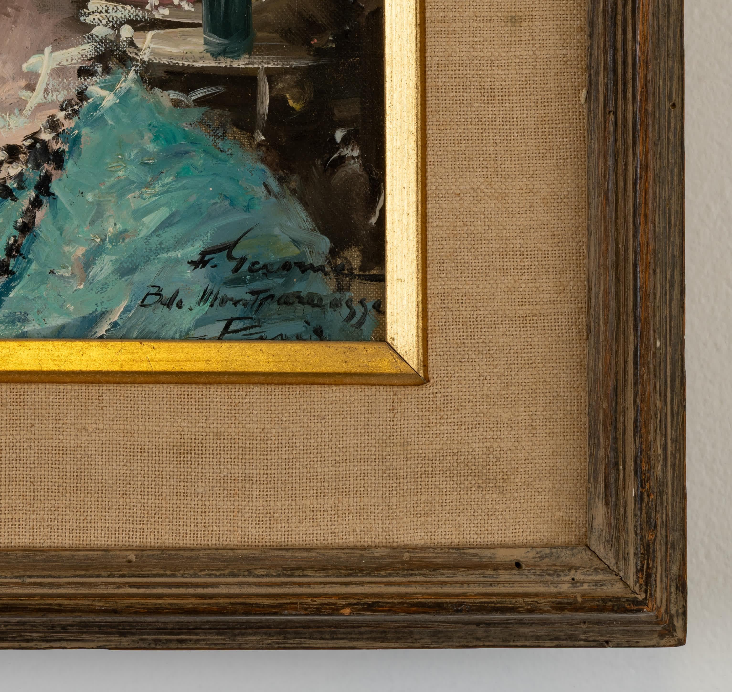 Pariser Dame mit Tee (Braun), Portrait Painting, von Francois Gerome