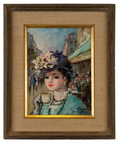 Dama parisina con té