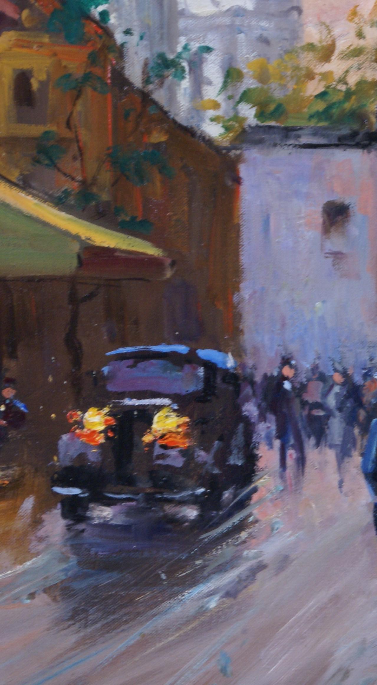 Place du Tertre - Paris - Impressionist Painting by Francois Gerome
