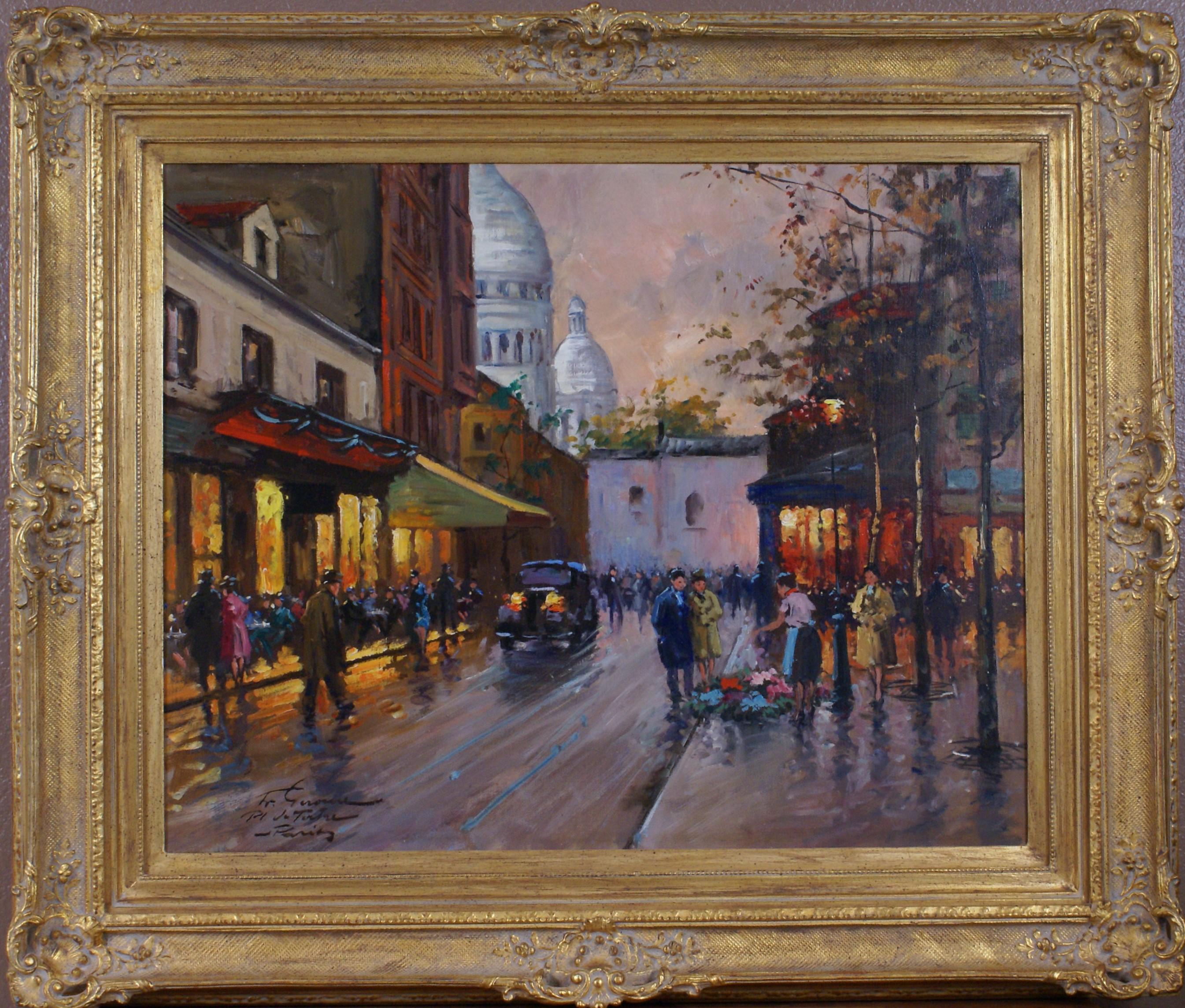 Francois Gerome Landscape Painting - Place du Tertre - Paris