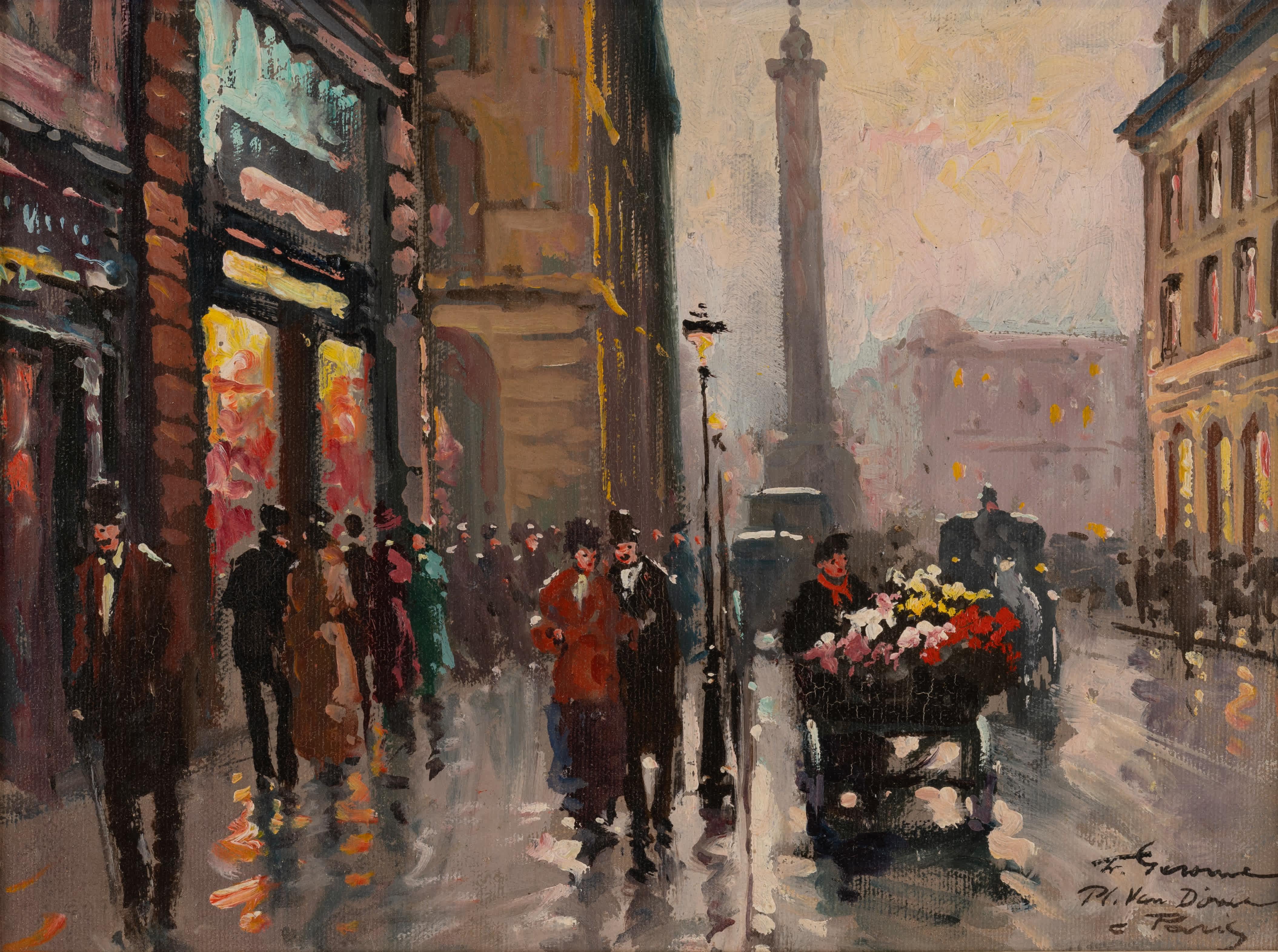 Place Vendôme (Impressionismus), Painting, von Francois Gerome
