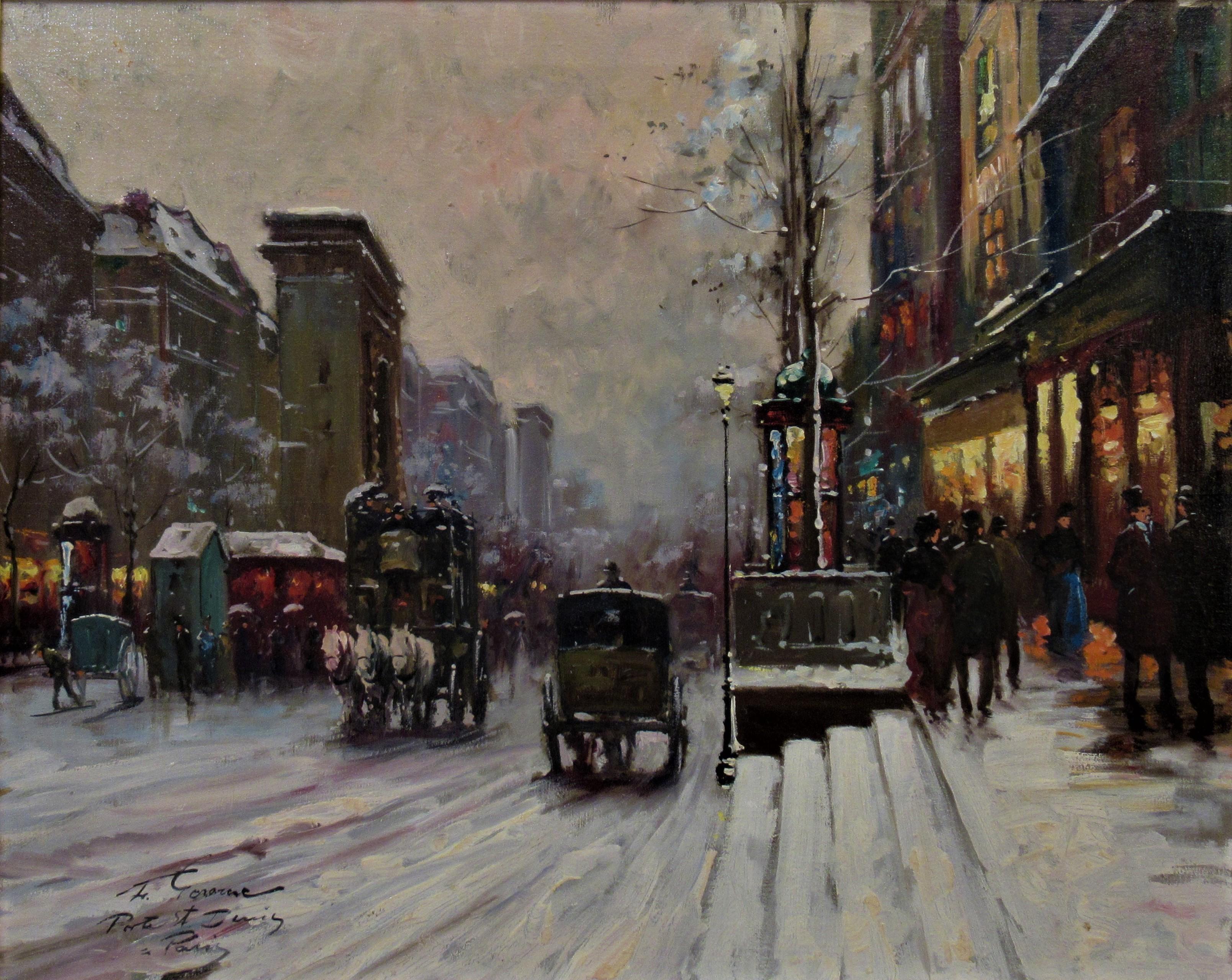 Porte Saint Denis, París - Painting de Francois Gerome