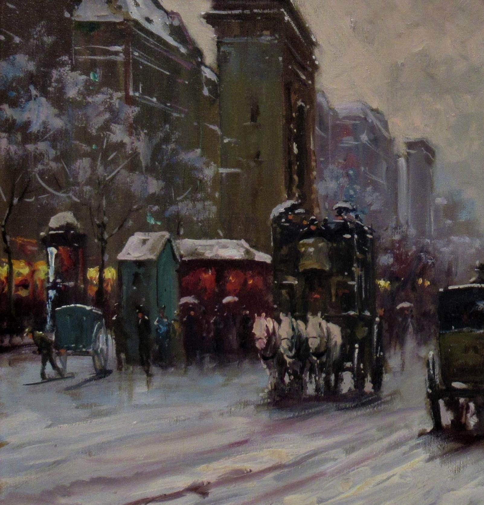 Porte Saint Denis, París - Painting Impresionista de Francois Gerome