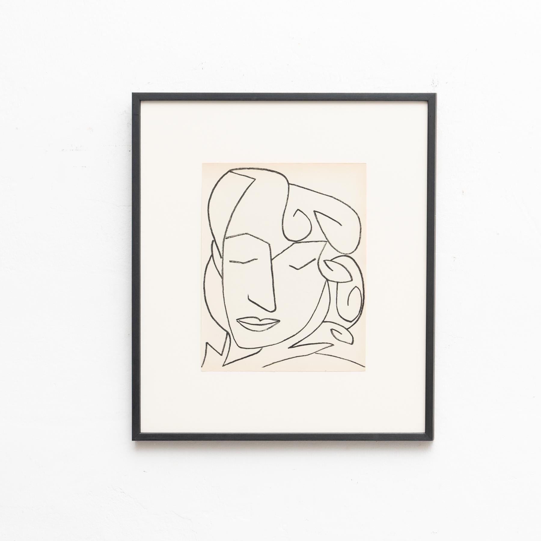 François Gilot original lithograph from 'Portraits of a Woman' series. 

From the poetry book 