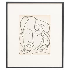 François Gilot Lithograph from 'Portraits of a Woman' Series, 1951