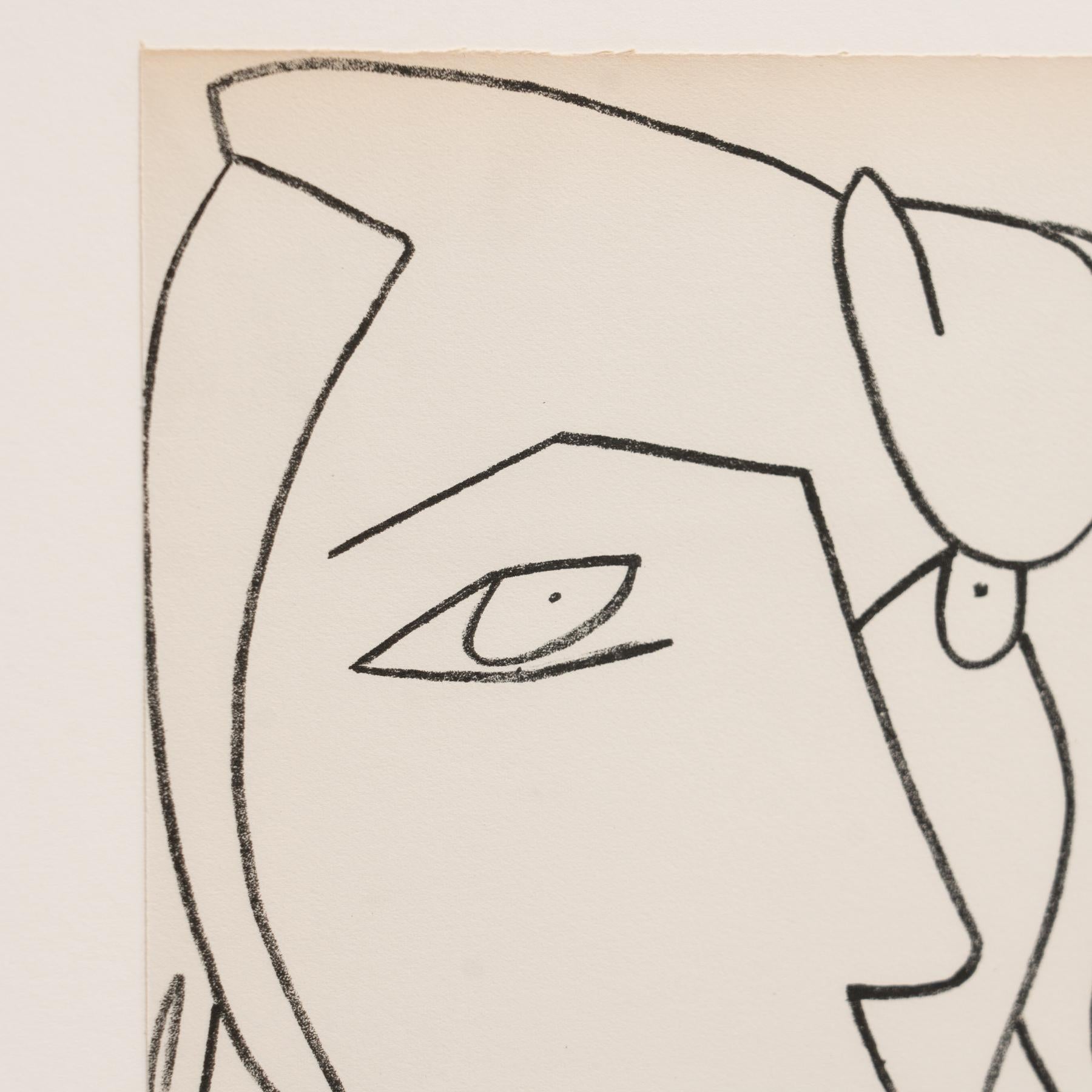 Françoise Gilot Lithograph 'Portrait of a Woman', 1951 3