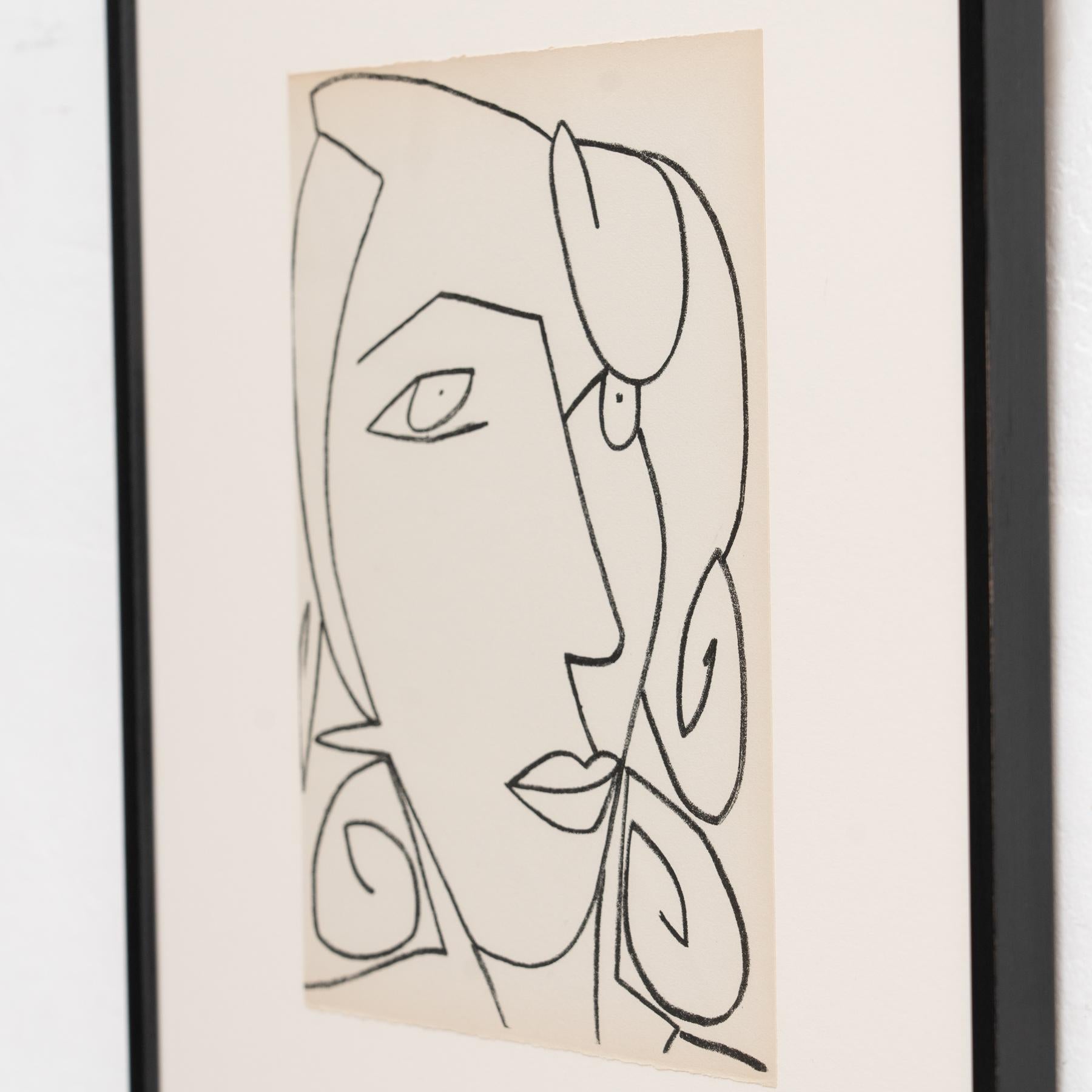 Mid-Century Modern Françoise Gilot Lithograph 'Portrait of a Woman', 1951