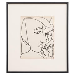 Françoise Gilot Lithograph 'Portrait of a Woman', 1951