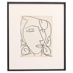 François Gilot Lithograph 'Portrait of a Woman', 1951