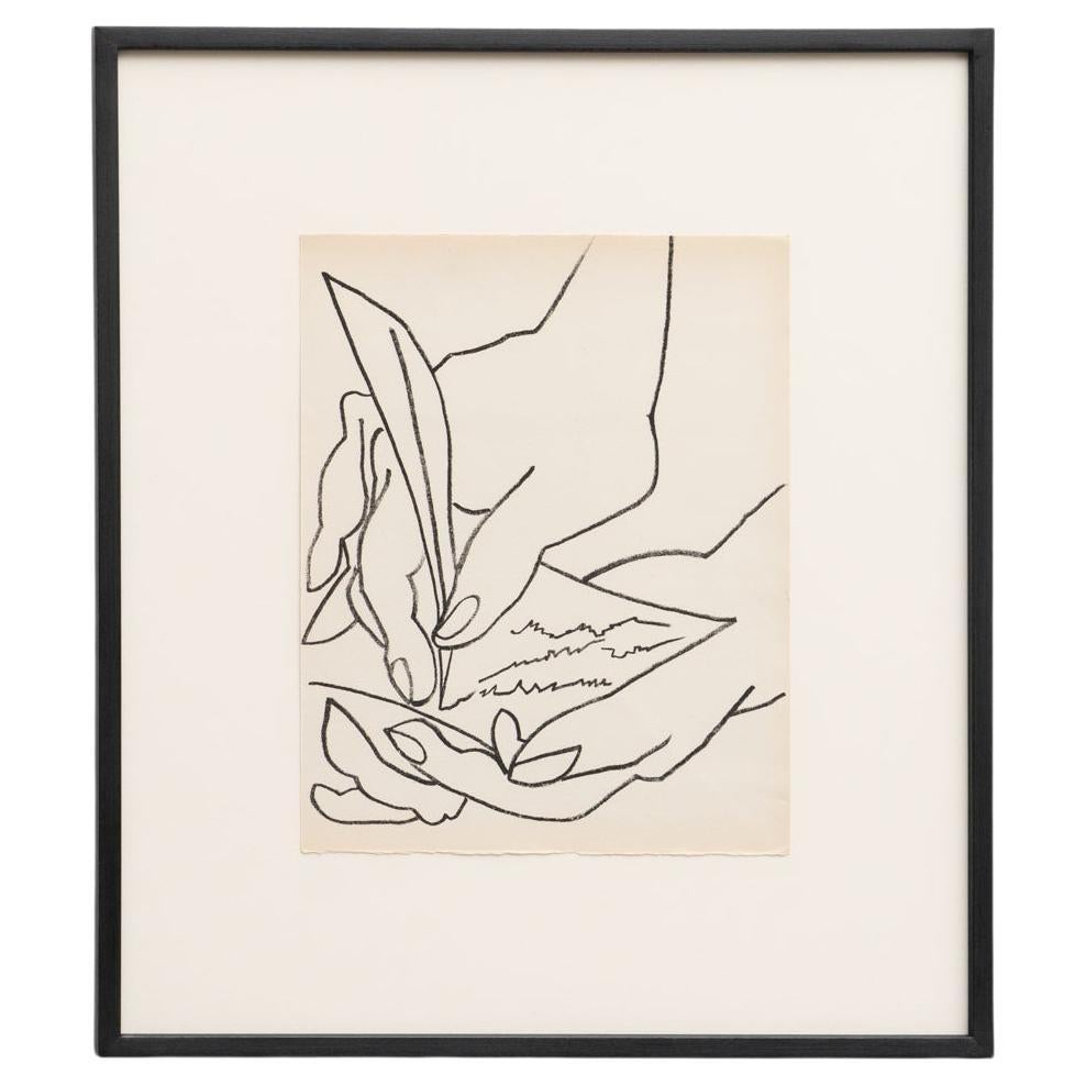 Françoise Gilot Lithographie "Der Liebesbrief", 1951