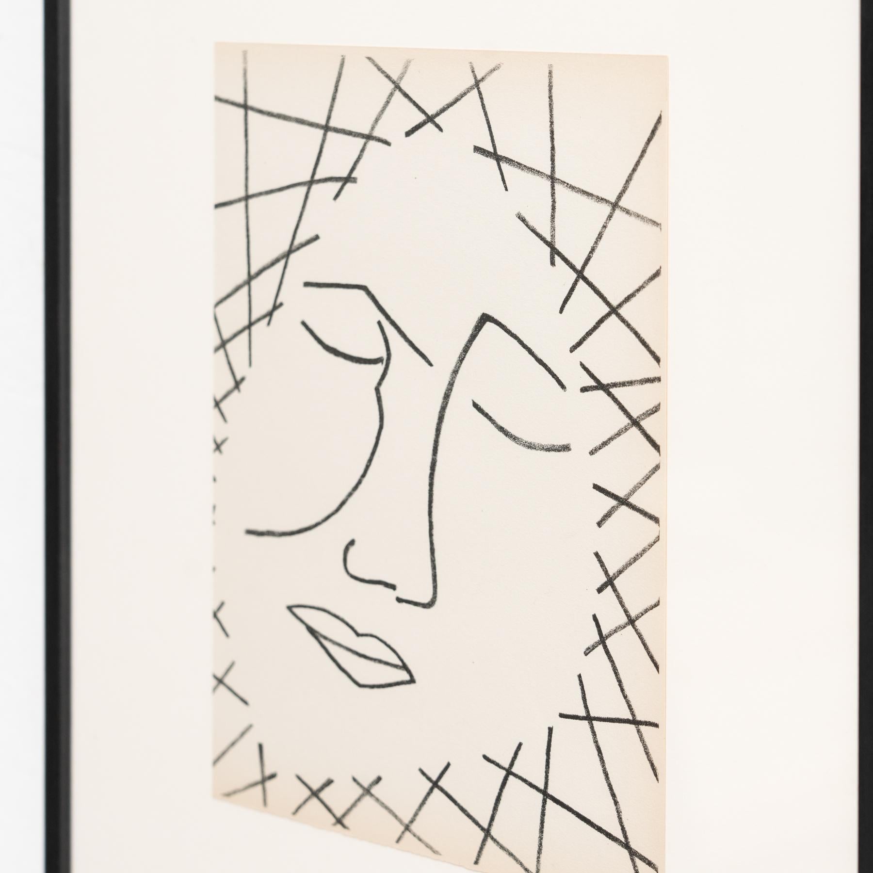 Mid-Century Modern Françoise Gilot Lithograph 'Untilted Face', 1951 For Sale