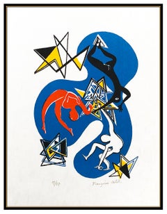 Francoise Gilot Original Color Lithograph Hand Signed Abstract Dance Poems Art