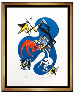 Francoise Gilot Original Color Lithograph Hand Signed Abstract Dance Poems Art