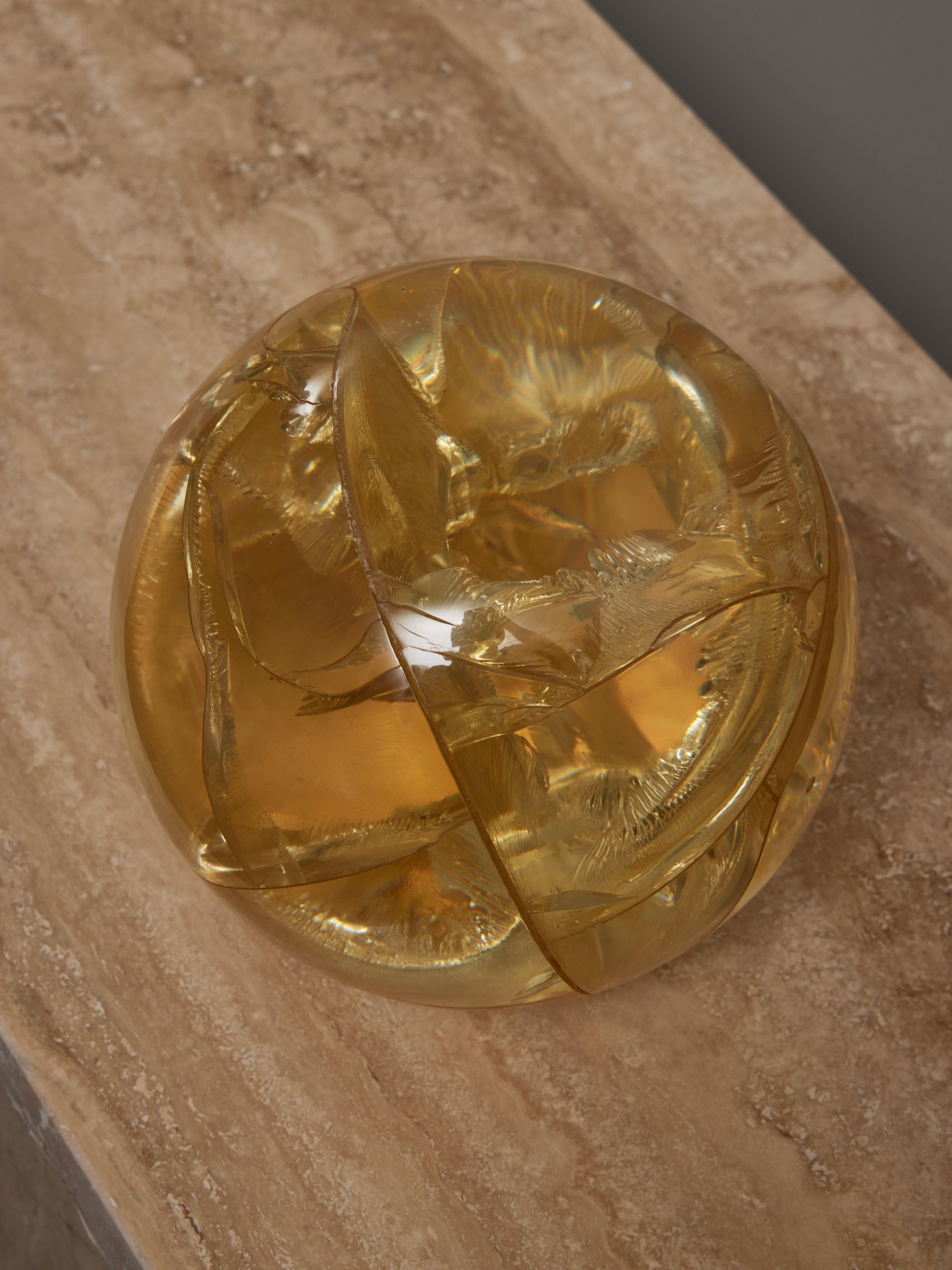 Mid-Century Modern François Godebski Fractal Resin Globe For Sale