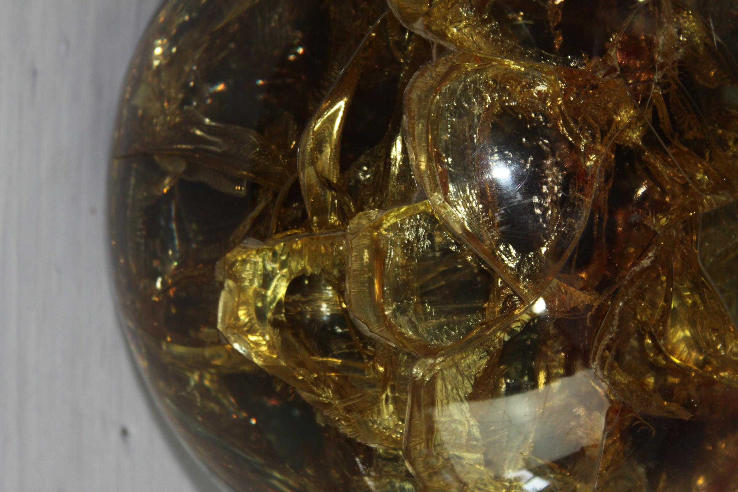 François Godebski  resin ball big fracturated resin In Good Condition In Medesano, Parma