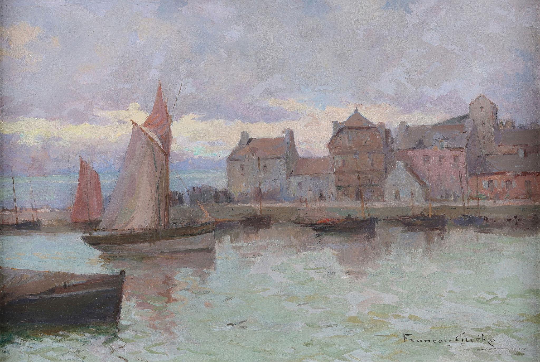 L'Avant-Port de Conarneau  - Painting by Francois Gueho