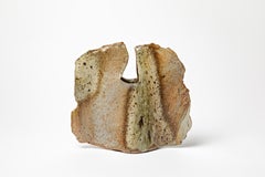 François Gueneau grand vase ou sculpture en céramique unique du 20e siècle fait à la main