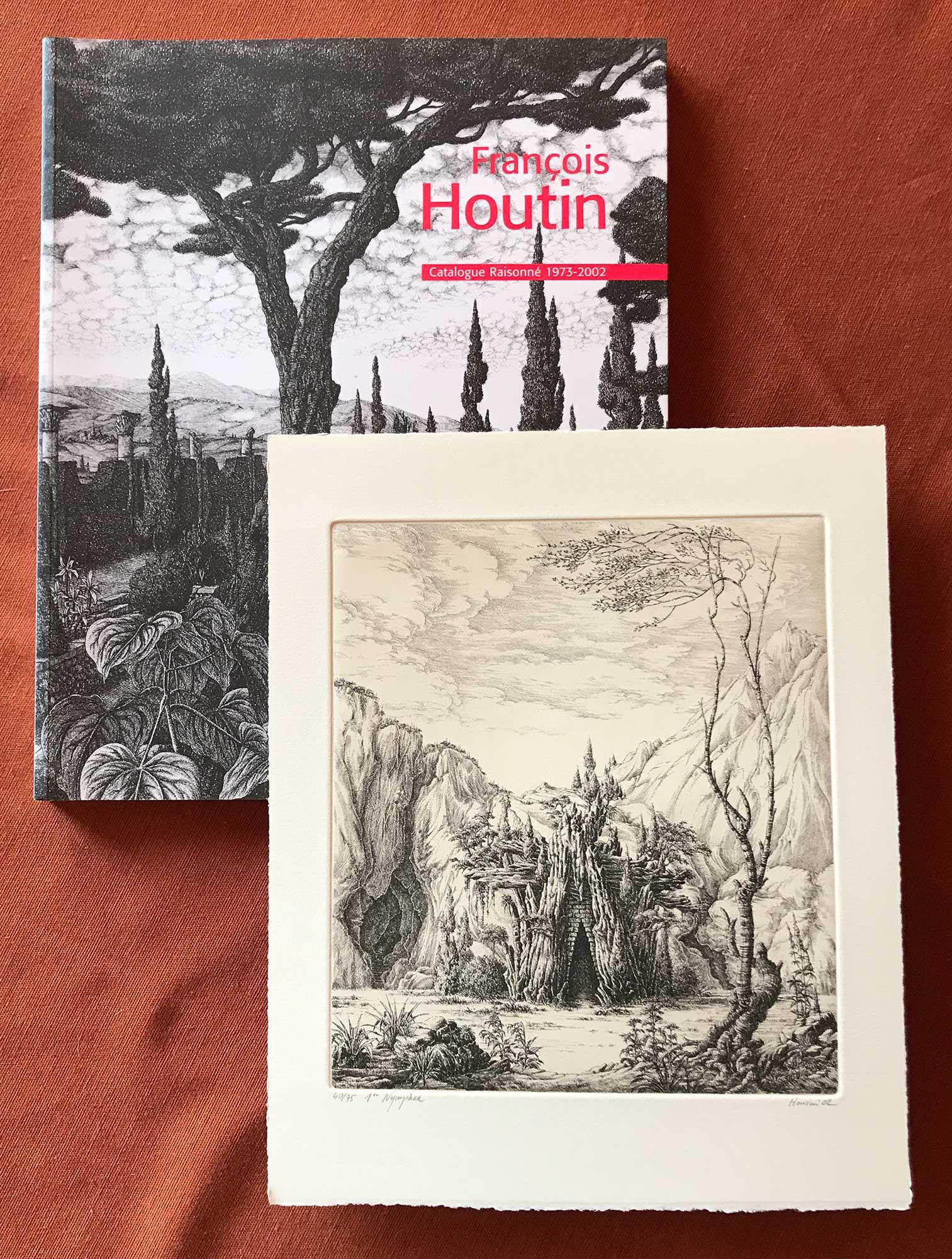 François Houtin Landscape Print - Francois Houtin Catalogue Raisonne,  with print 1er Nymphée