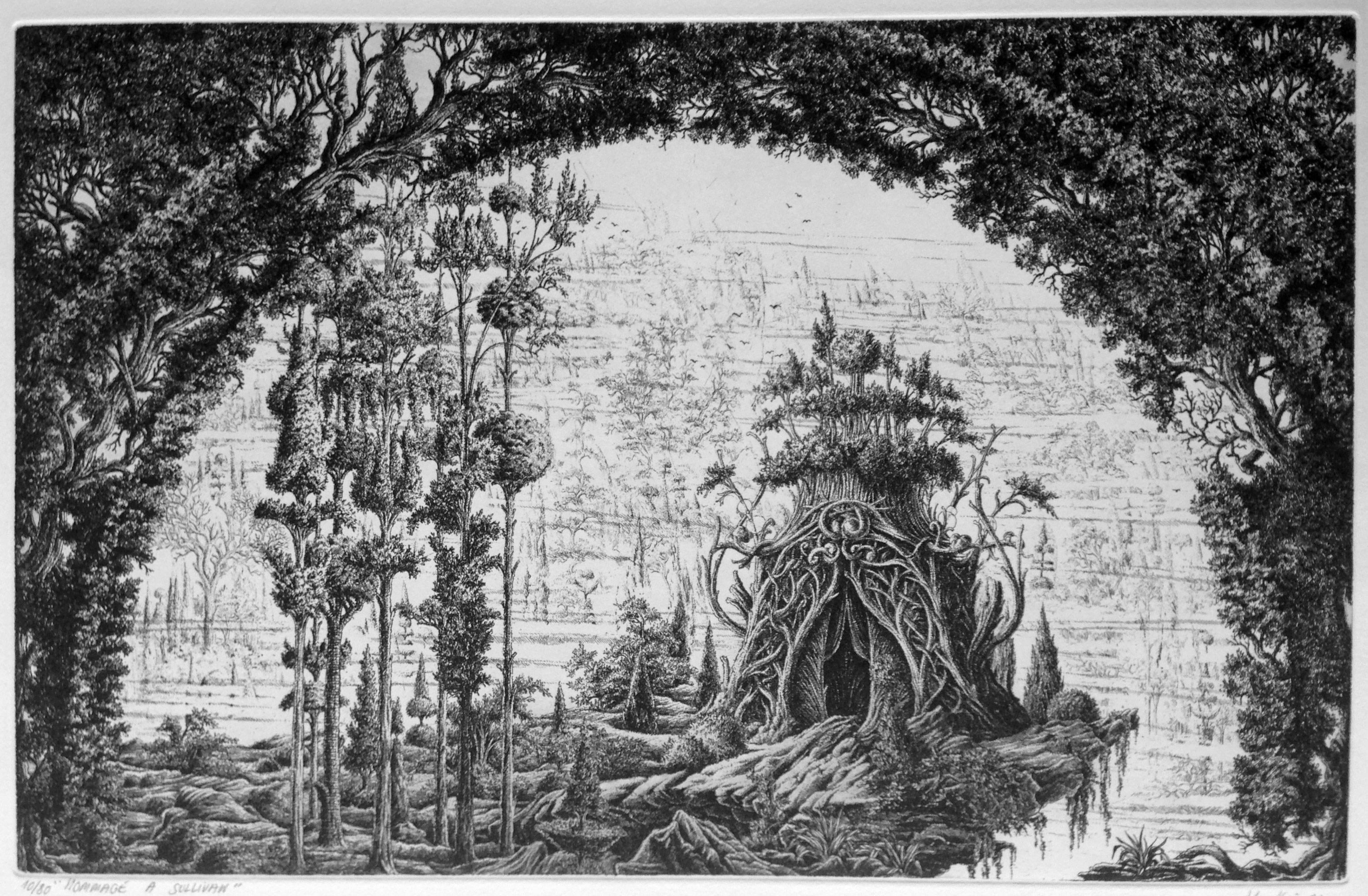 François Houtin Landscape Print - Hommage A Sullivan