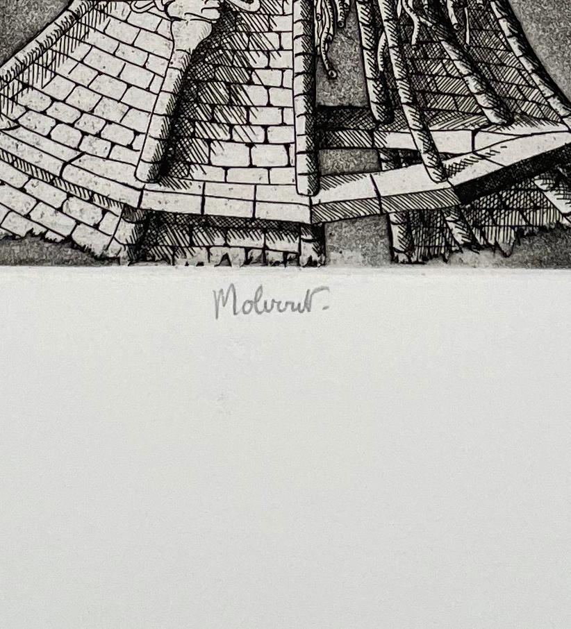 Molvout, by Francois Houtin - Black Landscape Print by François Houtin