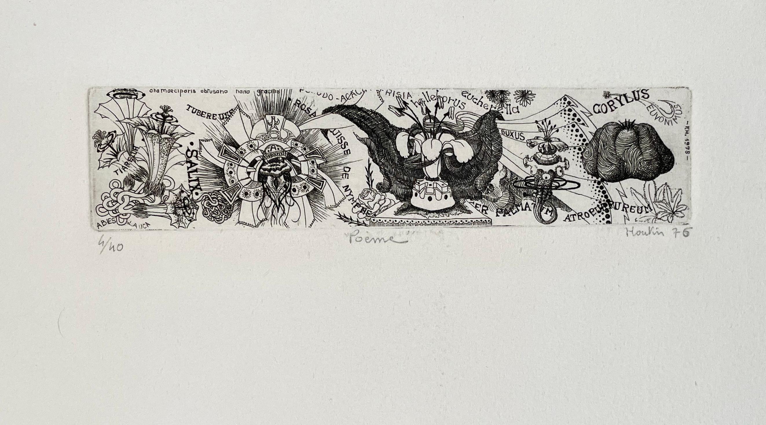 Poeme, di Francois Houtint - Print Contemporaneo di François Houtin