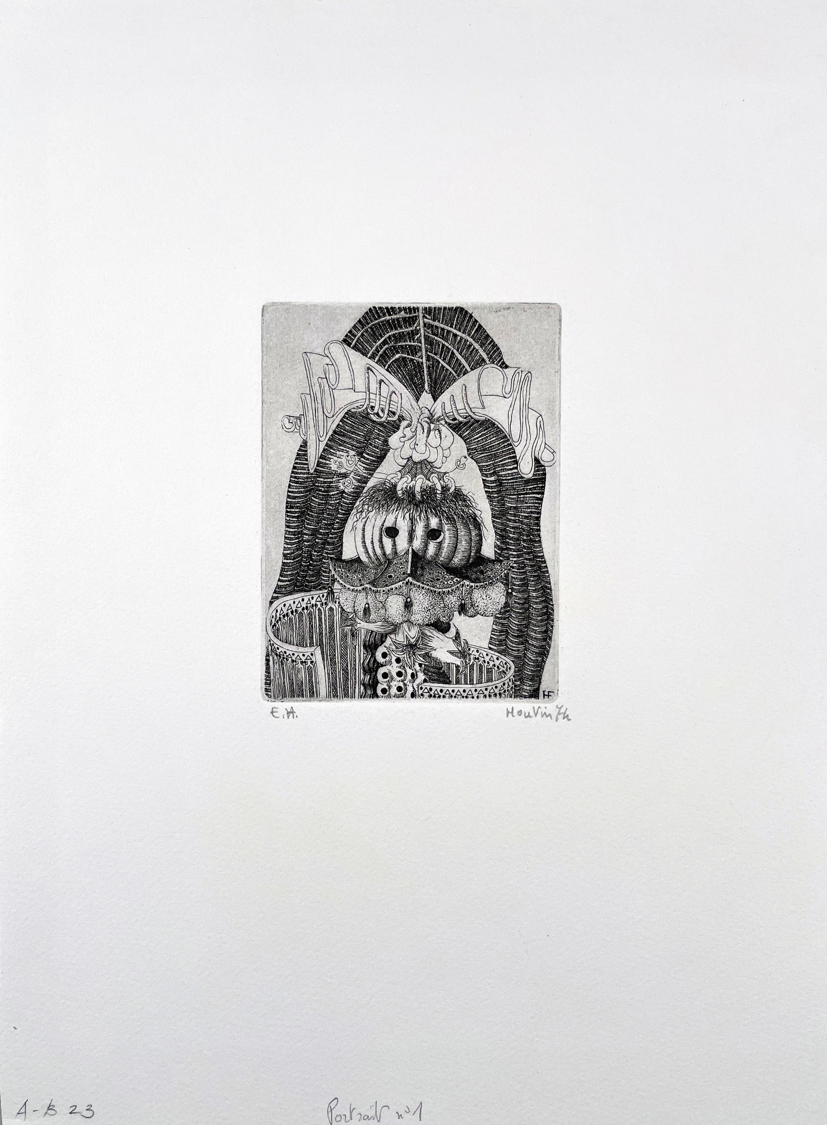 Portrait No. 1, by Francois Houtin - Print by François Houtin