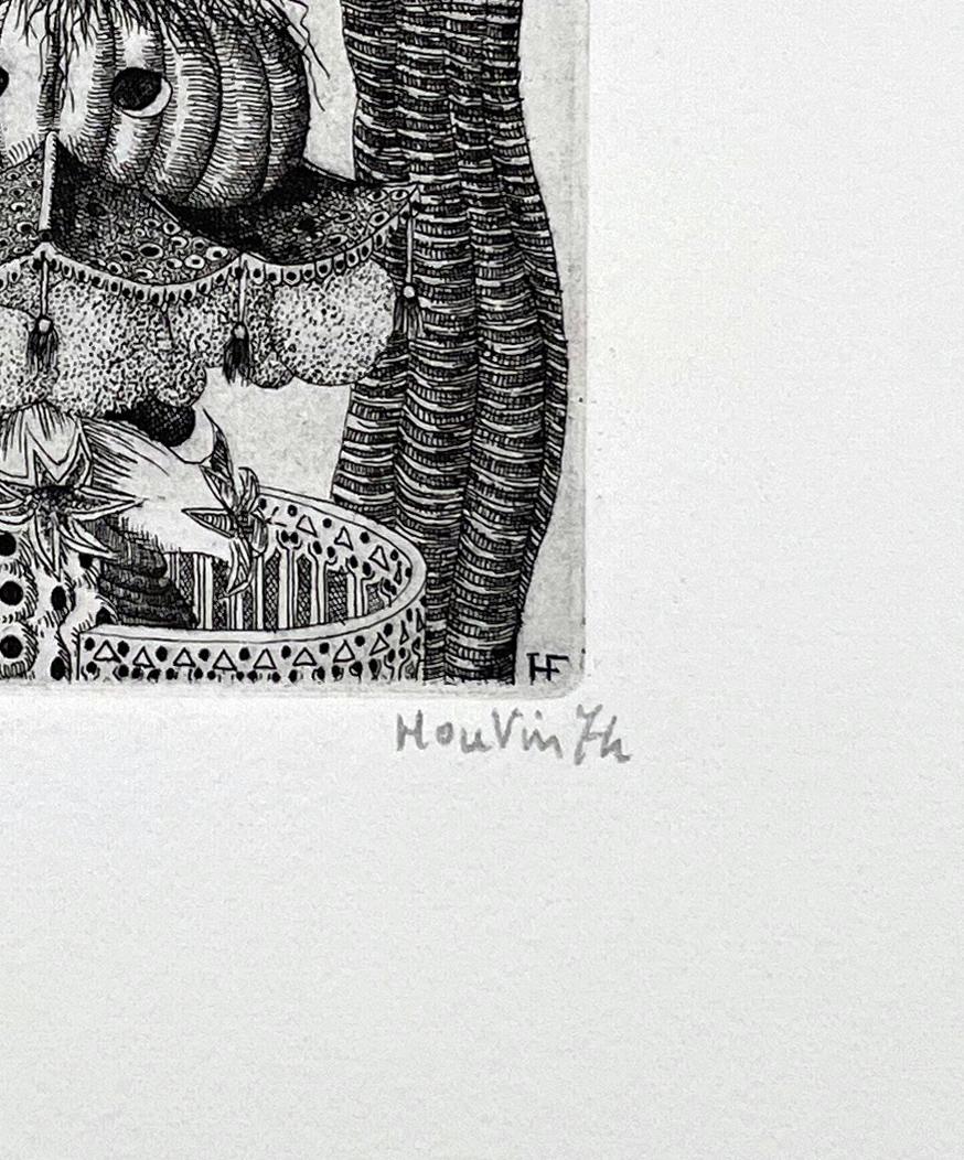 Portrait No. 1, by Francois Houtin - Gray Still-Life Print by François Houtin