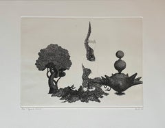 Topiaire Habité — Surreal Topiary Etching by François Houtin