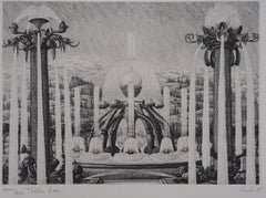 Versailles : Les fontaines - eau-forte originale, signée à la main et 45 épreuves limitées