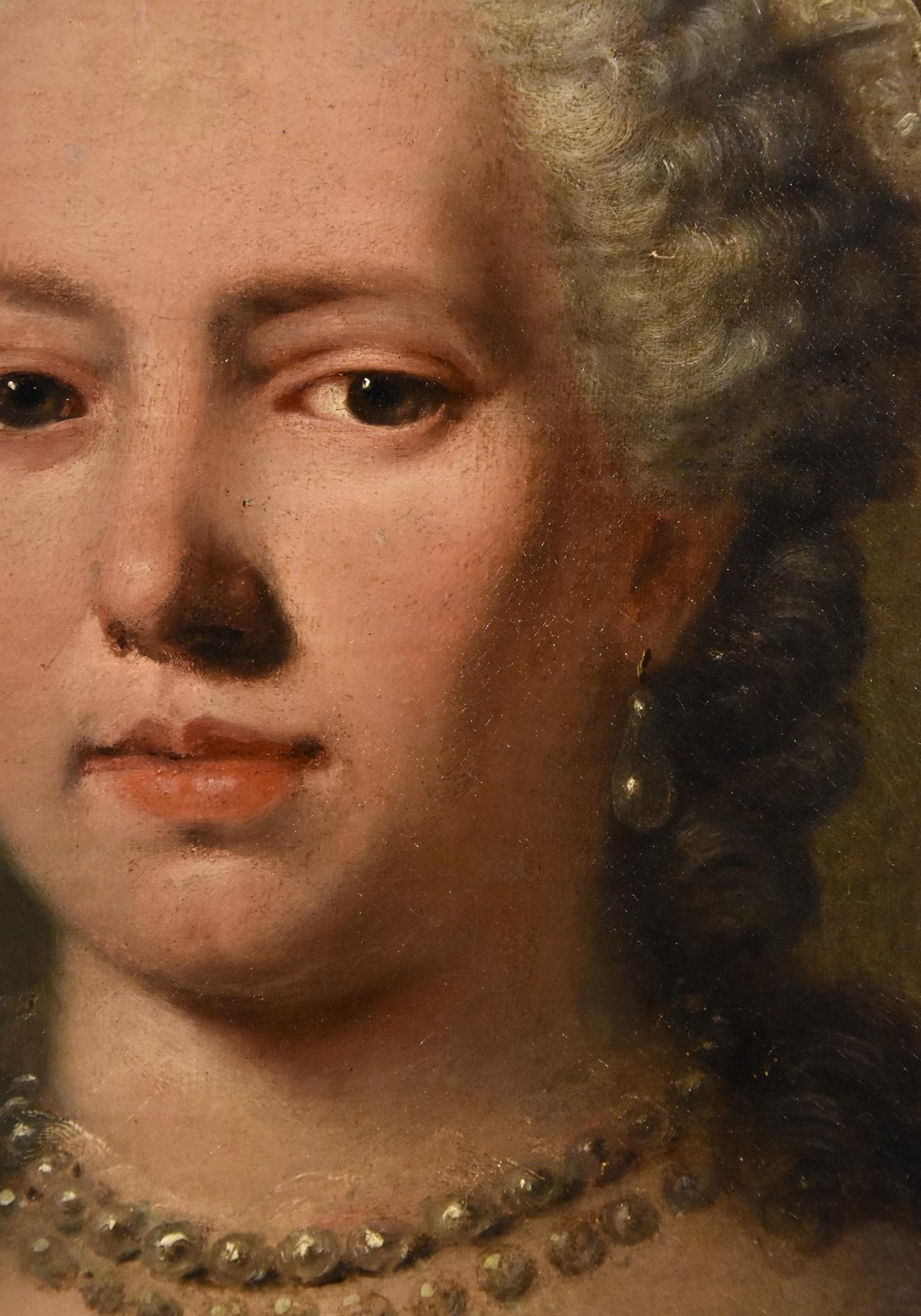 Portrait Noble Lady Woma Drouais Paint Oil on canvas Old master 18th Century Art 2
