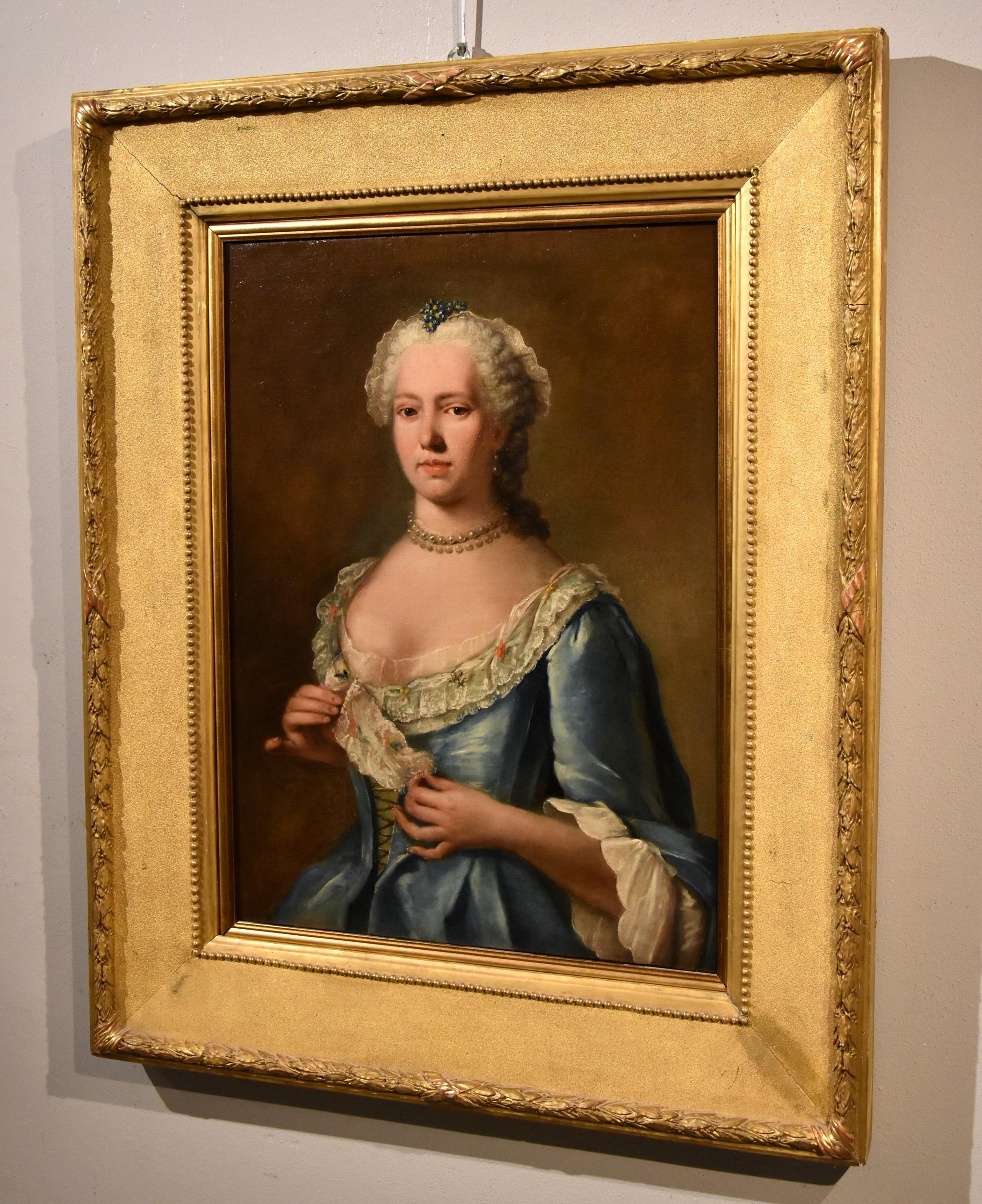 Portrait Noble Lady Woma Drouais Paint Oil on canvas Old master 18th Century Art 6