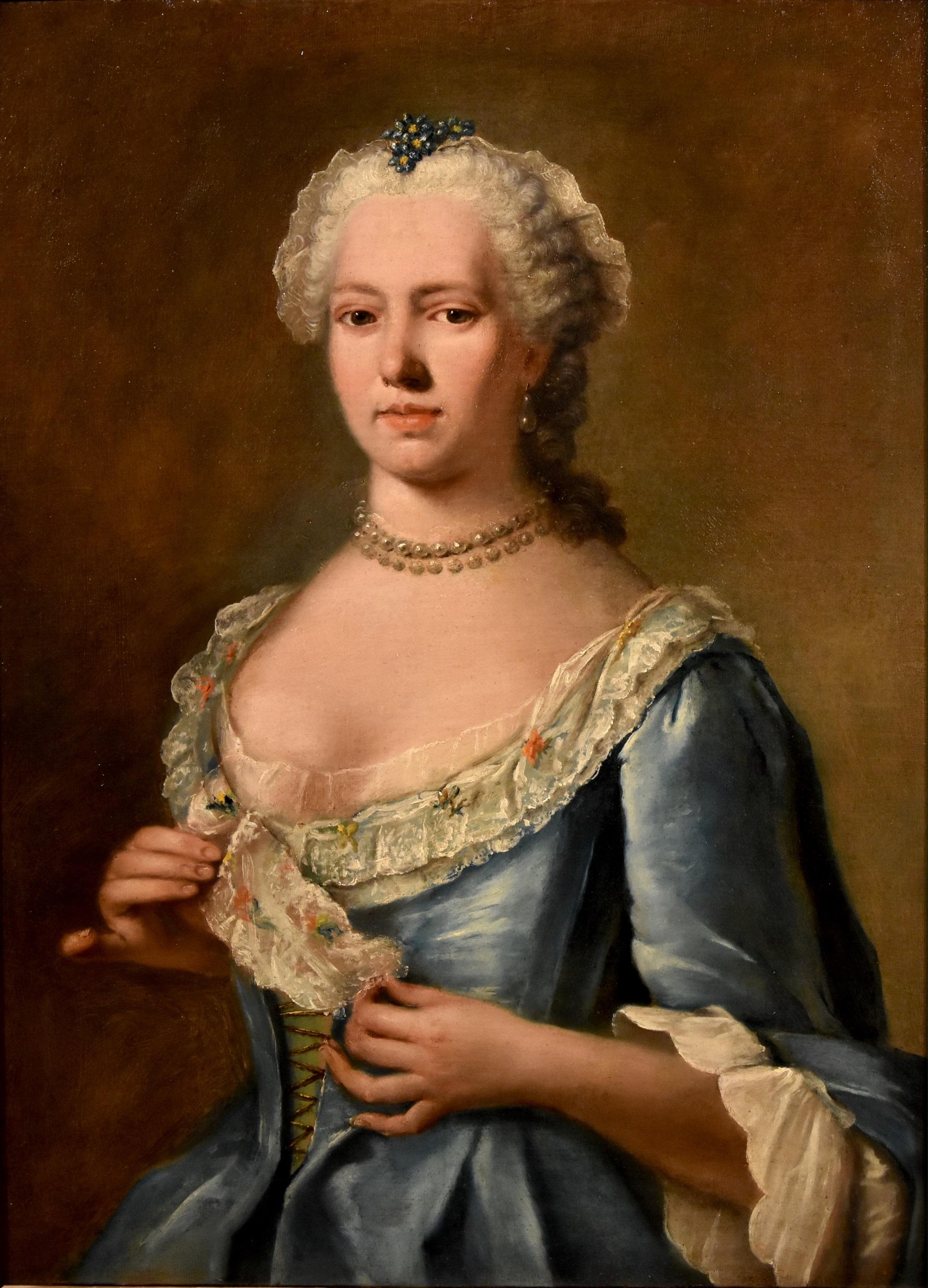 François-Hubert Drouais (Paris 1727 - Paris 1775) Portrait Painting - Portrait Noble Lady Woma Drouais Paint Oil on canvas Old master 18th Century Art
