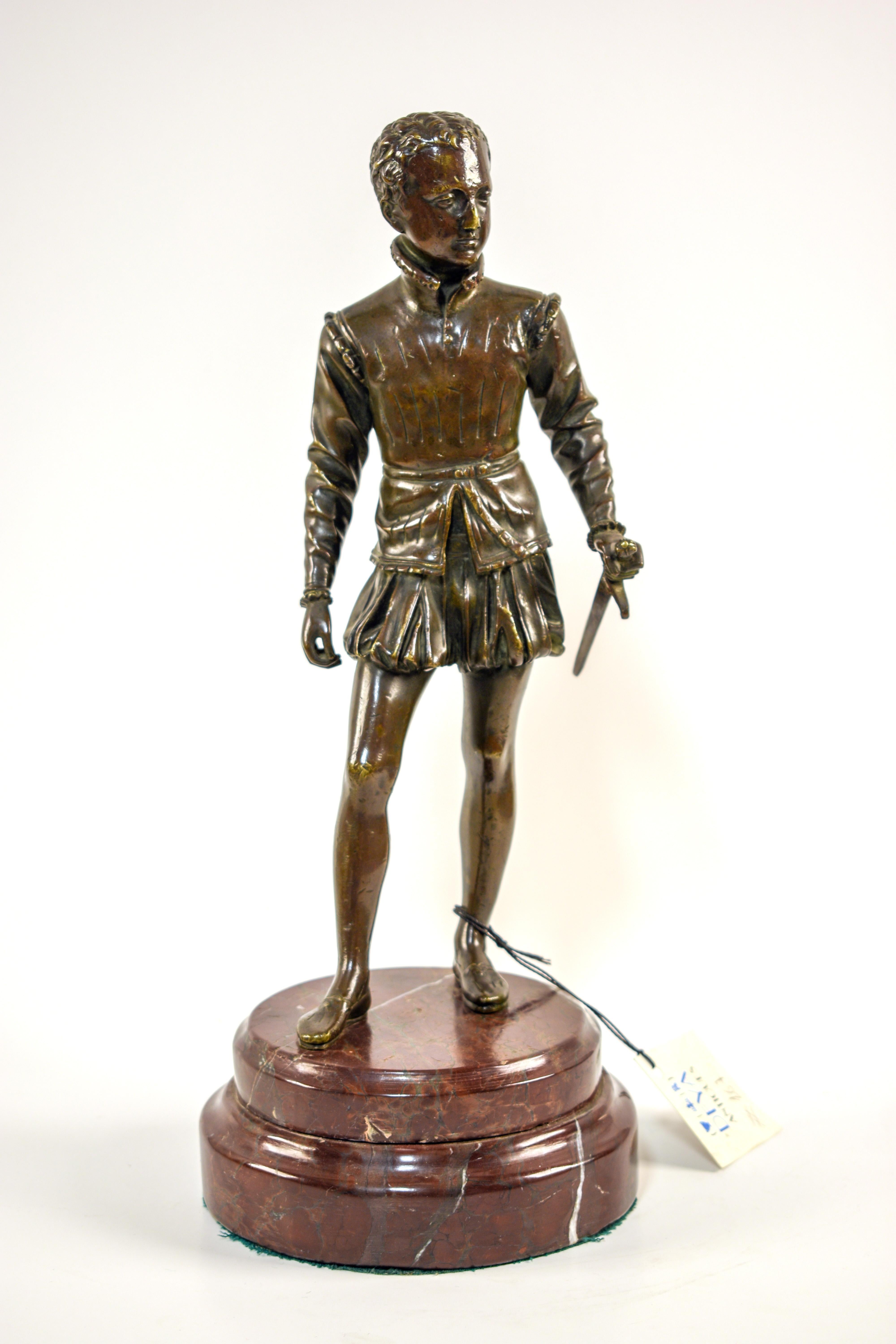 Francois-Joseph Bosio Figurative Sculpture - 19th-century French bronze statuette depicting King Henry IV of France