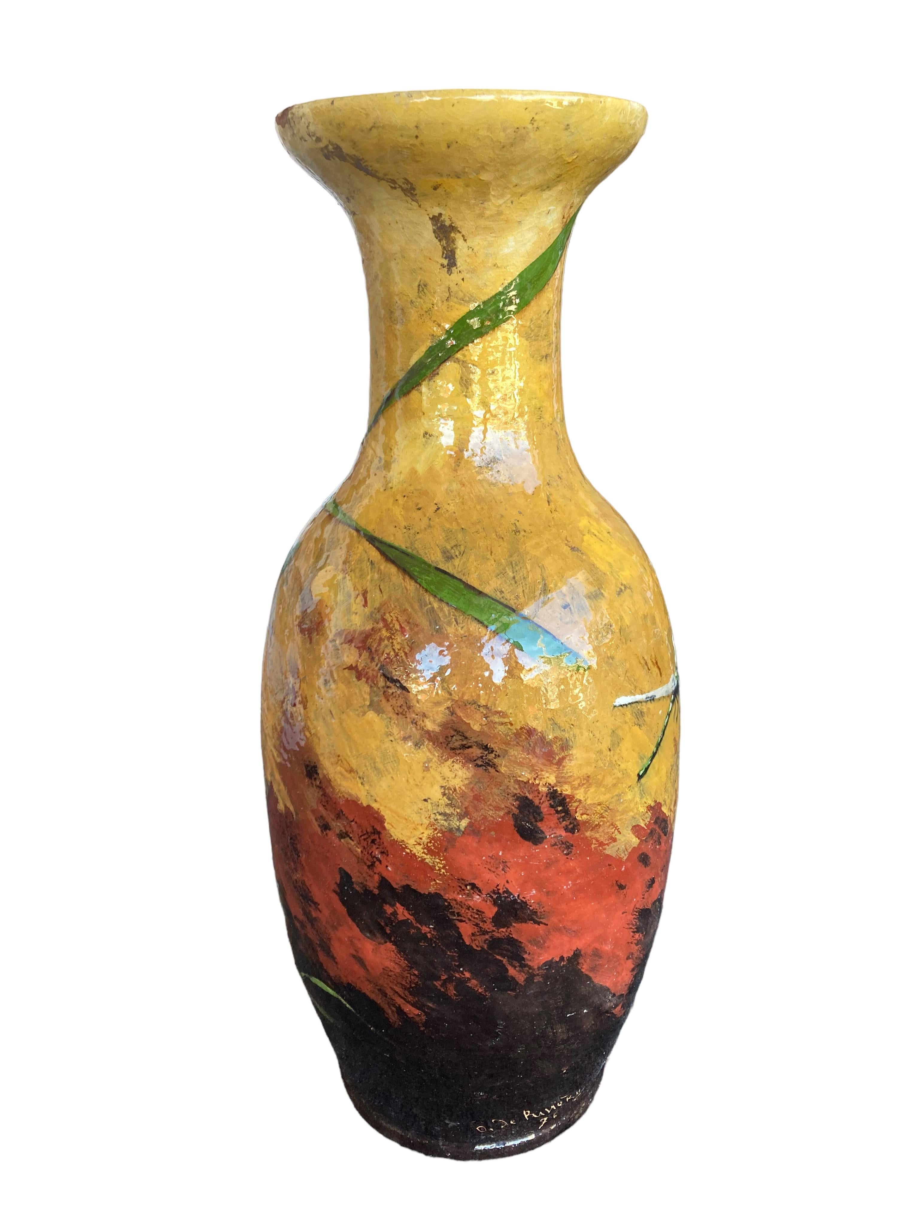Fait main Vase du Musée Francois Laurin en forme de libellule, vers 1876 en vente