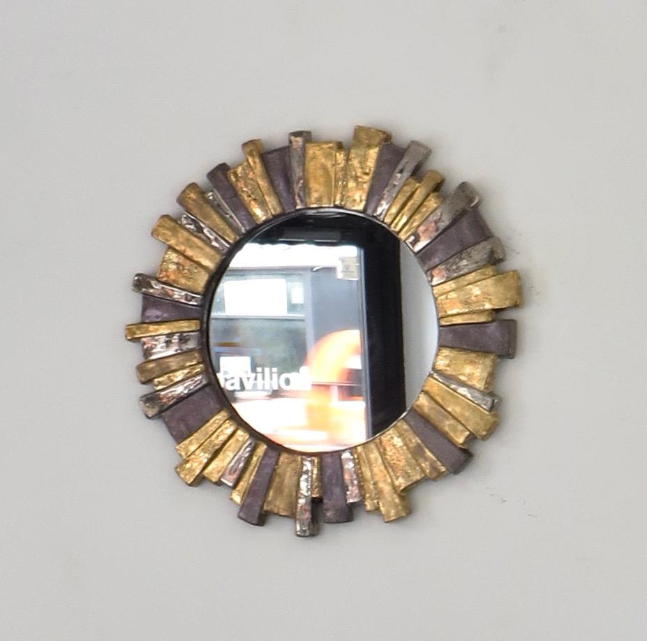 gold and silver mirror